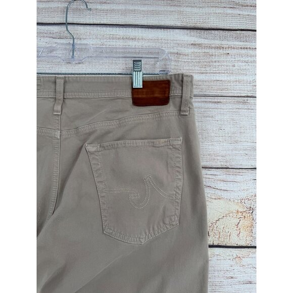 AG Adriano Goldschmied The Graduate Tailored Leg 5 Pocket Pants Mens 36x32 Khaki - Picture 7 of 14